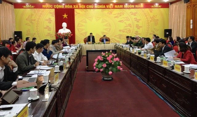 Đồng chí Nguyễn Minh Tiến - Phó Chủ tịch Thường trực UBND tỉnh kết luận buổi họp